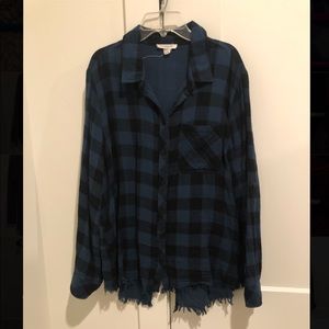 Navy and Black Flannel